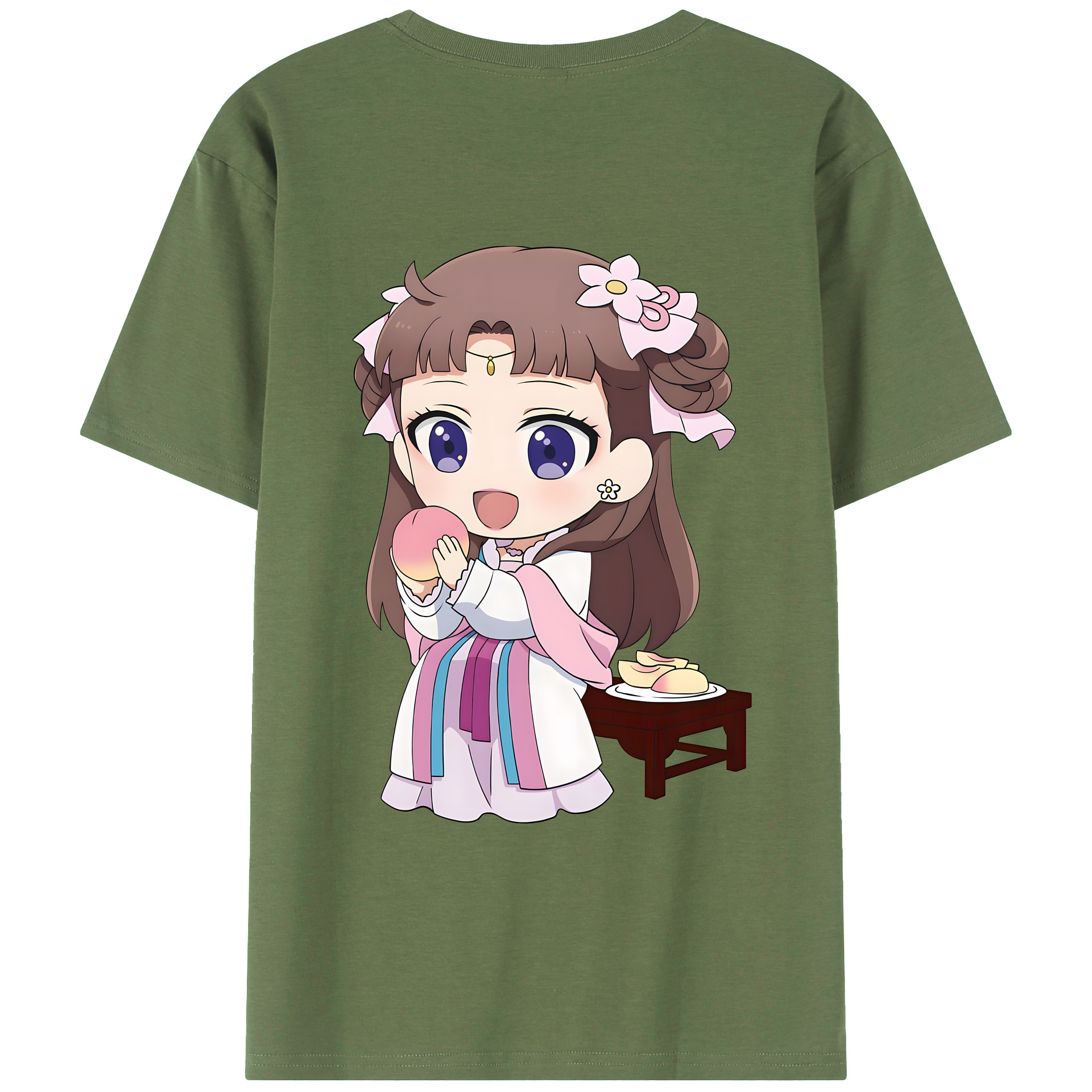 （画像用） 薬屋のひとりごと The Apothecary Diaries 綿100％ メンズ半袖Tシャツ（バックプリント） 通気性